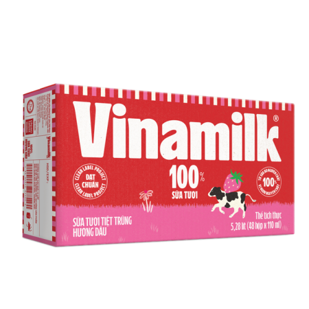 Thùng sữa tươi vị dâu